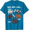 Christian Bears Lover Gift God Says I Am Bears Lover Men Women Christian T-Shirt - Sapphire Blue