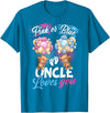Bear Balloons Boy Or Girl Baby Gender Reveal Tee Bears Pink Or Blue Uncle Loves You Gender Reveal T-Shirt - Sapphire Blue