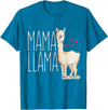 Llama Family Tees NYC Mama Llama Gift Funny Matching Family Tribe Mom Mommy Mum T-Shirt - Sapphire Blue