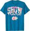 Stock Show Rabbit Mom Livestock County Bunny Mama Floral T-Shirt in Sapphire Blue