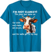 Funny Cow I'm Not Clumsy The Floor Tee Shirt Cow I'm Not Clumsy The Floor Just Hates Me The Table T-Shirt - Sapphire Blue