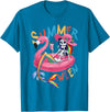 Summer Halloween Summerween Summerween Mermaid Skeleton Flamingo Summer Halloween Women T-Shirt - Sapphire Blue