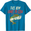 BoredKoalas Fish Fishing Shirts Fisherman Gifts This Boy Loves To Fish Bass Fishing Family Matching Men Gift T-Shirt - Sapphire Blue