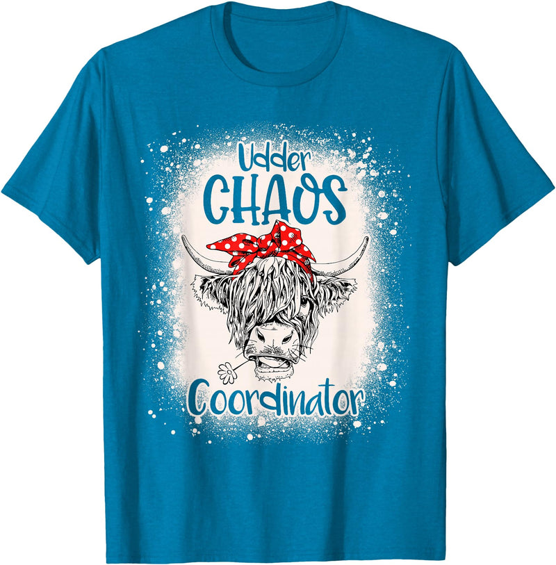 Funny Appreciation Chaos Coordinator for Women Men Funny Heifer Bleached Chaos Coordinator Teachers Boss Women T-Shirt -