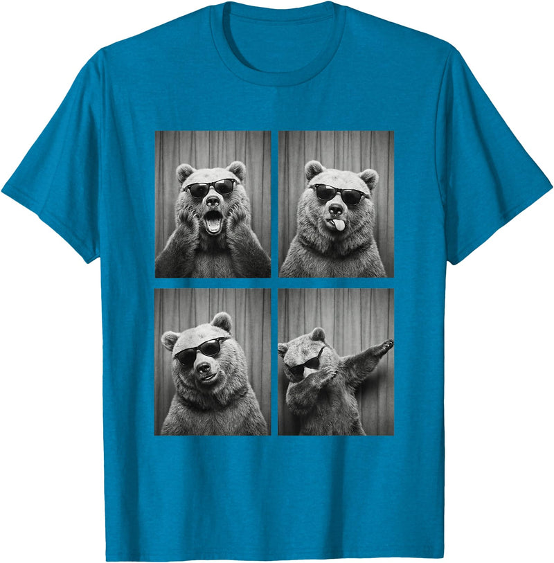 Funny Bear PhotoBooth Stuff Accessories & Gifts Bear PhotoBooth Sunglasses Funny Dab Bears Lover T-Shirt - Sapphire Blue