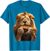 Animal Hotdog Design Lion Hotdog T-Shirt - Sapphire Blue