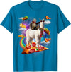 Funny Rainbow Sloth Llama in space Co. Sloth Llama Galaxy Pizza Taco Burrito Rainbow Funny Surreal T-Shirt - Sapphire Blue