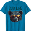Matching Cute Bear Cub Designs for Boys & Girls Funny Bear Cub Boys Toddler Brown Black Mom Son Daughter T-Shirt - Sapphire Blue