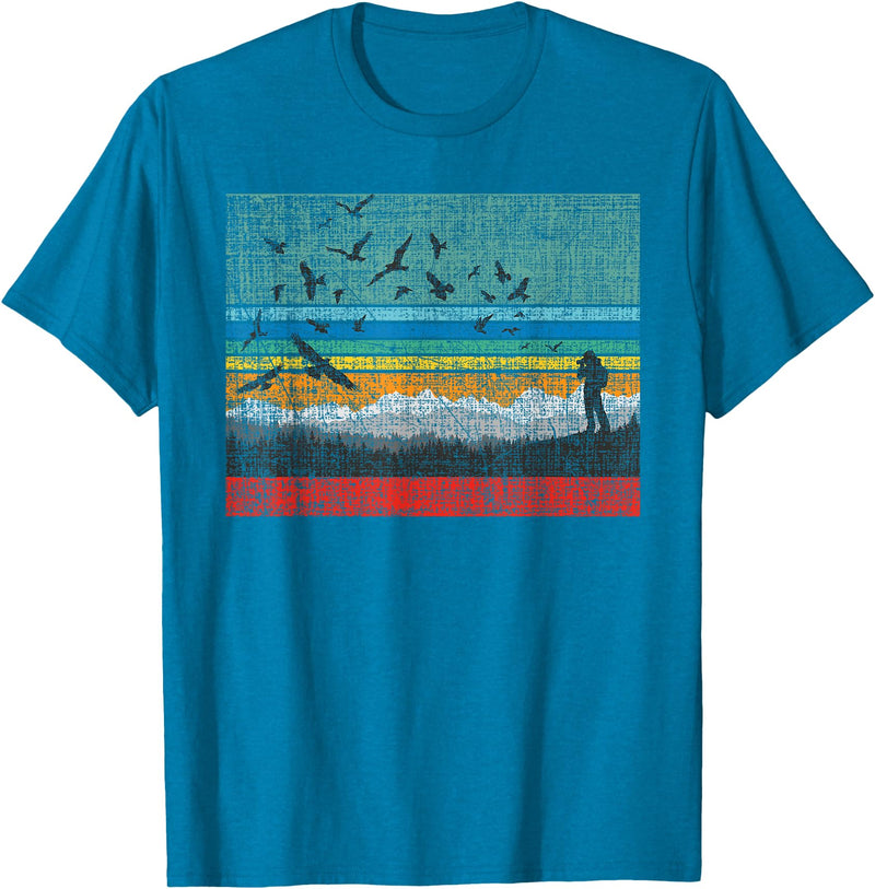 Birding & Bird Lover Shirts Retro Birding Bird Watching Bird Watcher Birder T-Shirt Small - Sapphire Blue