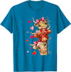 Valentine Highland Cow t -shir t Valentine Highland Cow T-Shirt - Sapphire Blue