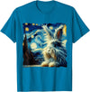 Lionhead Rabbit Starry Night T-Shirt in Sapphire Blue