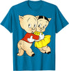 Looney Tunes Porky & Petunia Pig Portrait T-Shirt - Sapphire Blue