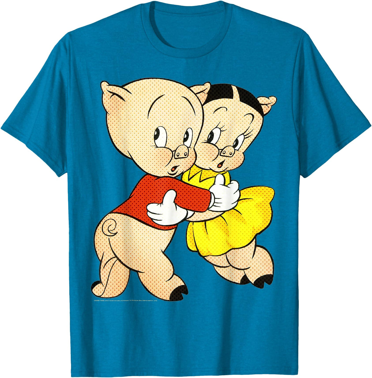 Looney Tunes Porky & Petunia Pig Portrait T-Shirt - Sapphire Blue