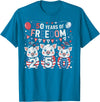 250th Patriotic 250 Years of Freedom 250th America Funny Pigs Patriotic 250 Years of Freedom T-Shirt - Sapphire Blue