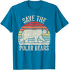 Catch Some Rays Save the Polar Bears Endangered Arctic T-Shirt - Sapphire Blue