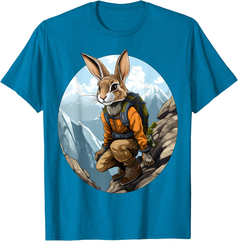 Rabbit Mountaineering Hiking Rabbits T-Shirt in Sapphire Blue