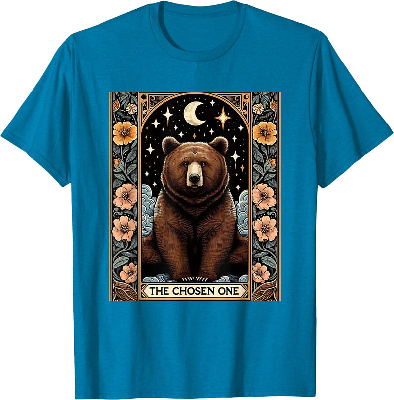 Funny I Choose the Bear Tarot Card Women Girls Trending T-Shirt - Sapphire Blue