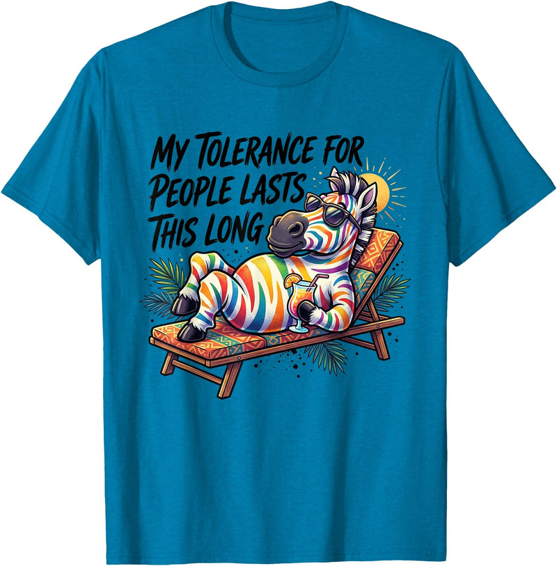 My Tolerance For People Lasts This Long Horse Tee My Tolerance for People Lasts This Long Funny Horse T-Shirt - Sapphire Blue