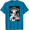Hamster UFO | Funny Invasion Meme Alien Hamster UFO Selfie T-Shirt - Sapphire Blue