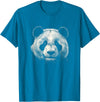 Panda Lover Theme Designs Panda Bear Face Graphic Art Design T-Shirt - Sapphire Blue