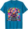 Magical and Funny Music lover Gifts DJ Teddy Bear Disco Hip Hop T-Shirt - Sapphire Blue