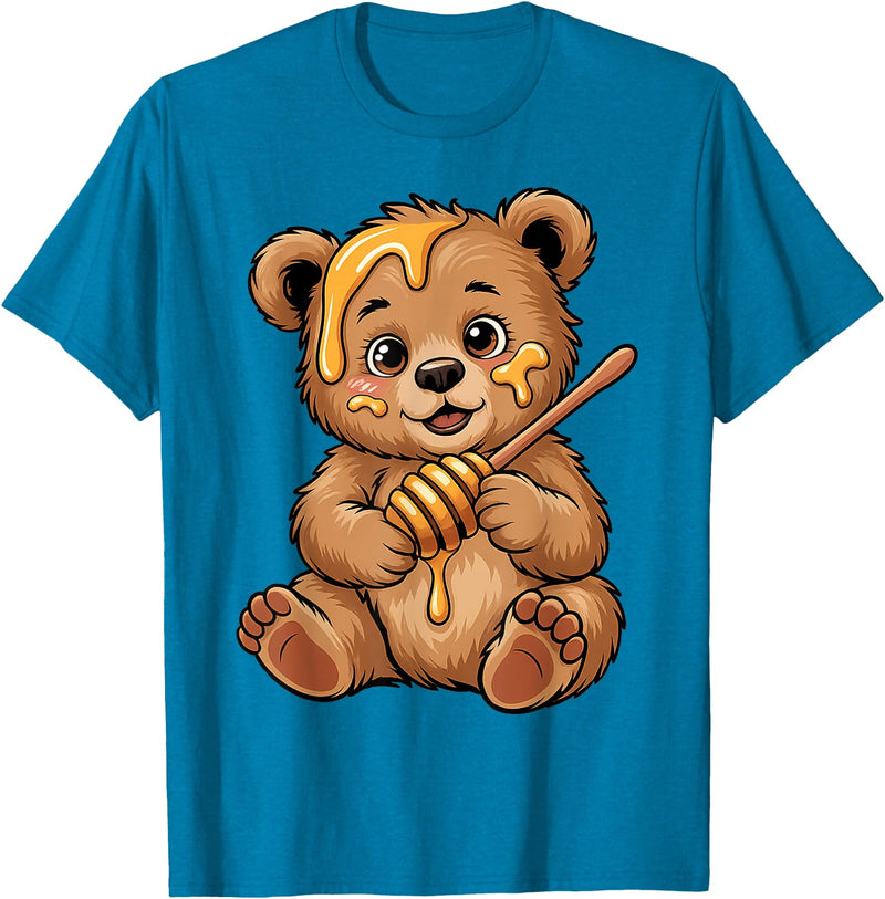Funny bear design for kids men women Cute Bear Design for Bear Lover and Bear T-Shirt - Sapphire Blue