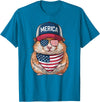 Hamster 4th of July US American Flag Patriotic T-Shirt - Sapphire Blue