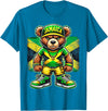 Jamaica Flag Lover Jamaica Flag Teddy Bear Jamaican T-Shirt - Sapphire Blue