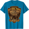 National Parks Conservation Co Protect National Parks Bear Vintage Arrowhead Badge Apparel T-Shirt - Sapphire Blue