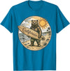 Retro Coastal Surf Bear Vintage Beach Apparel Vintage California Surf Bear Beach Retro Coastal Summer T-Shirt - Sapphire Blue