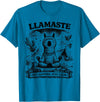 Llamaste Outdoor Society by The Maesthetics Llamaste Vintage Llama Meditation Outdoor Camping T-Shirt - Sapphire Blue
