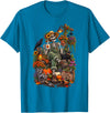 Halloween Gardening Lover Apparel & Gifts Outlet Freshly Planted Skeleton Gardener Halloween T-Shirt - Sapphire Blue