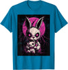 Anime Rabbit Goth Teddy Bear Gothic Anime Bunny T-Shirt in Sapphire Blue