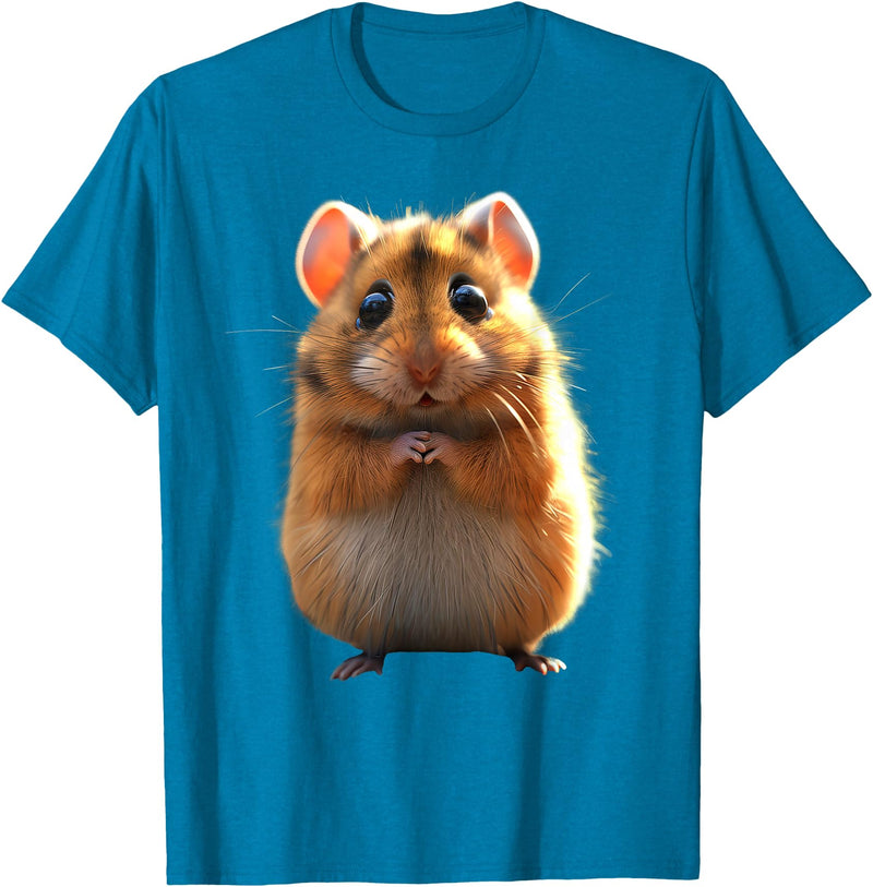 Hamster Rodent Field Hamster Cute Hamster T-Shirt - Sapphire Blue