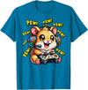 Hamster Gamer Pew Funny Video Games Vintage Boys Men Girls T-Shirt - Sapphire Blue