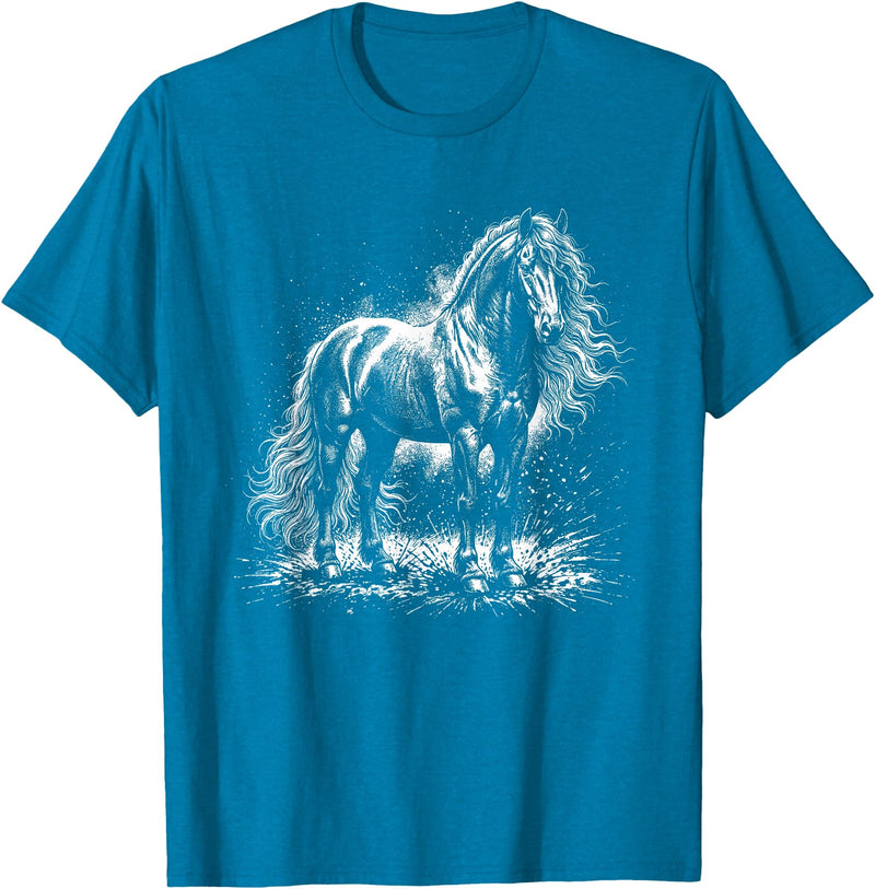 Horse Tee Horse T-Shirt - Straight - Sapphire Blue