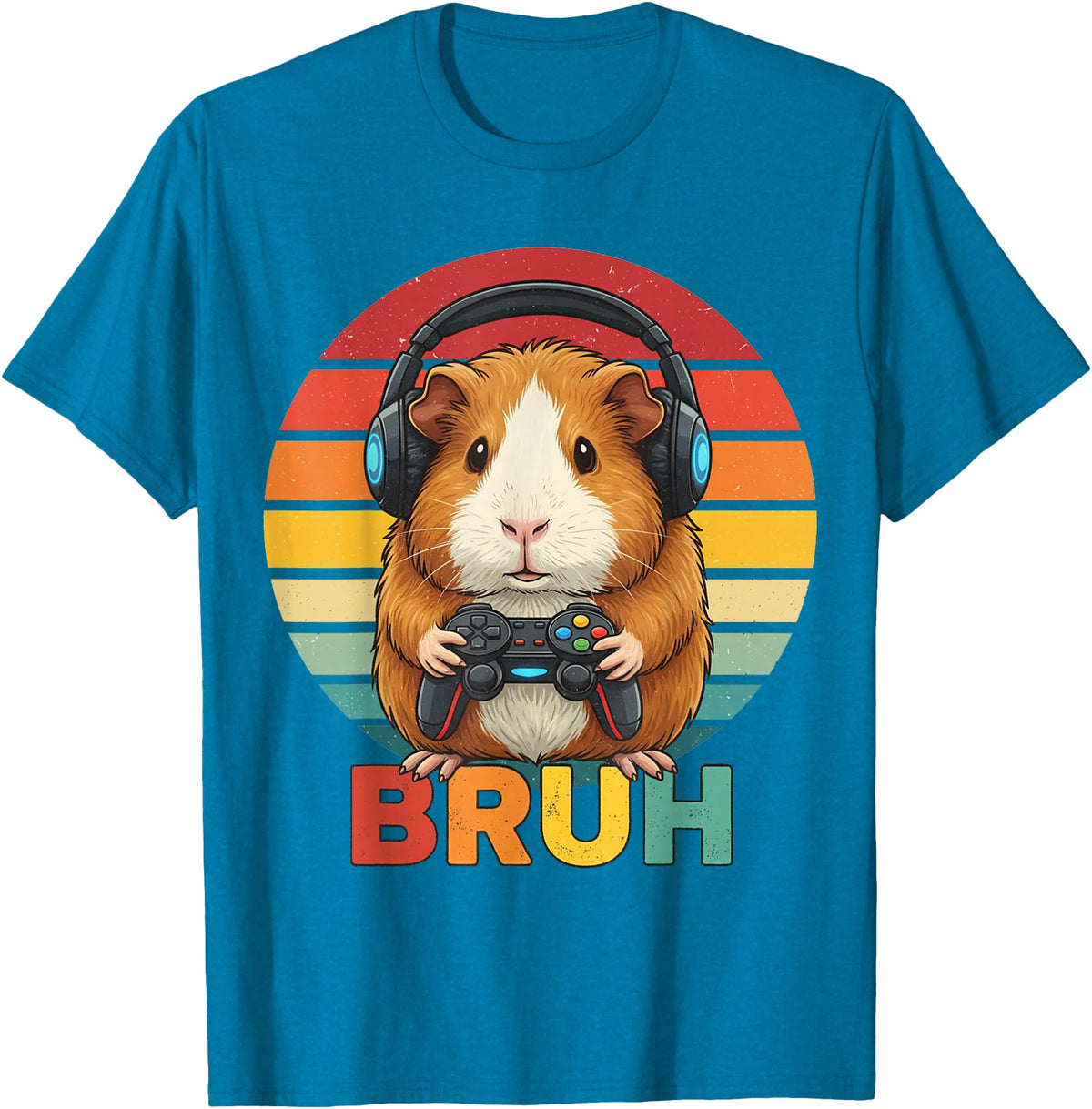 Gaming Guinea Pig Bruh Retro Gamer Guinea Pig Boys Guinea Pig Video Games Guinea Pig Bruh Retro Guinea Pig Boys T-Shirt - Sapphire Blue