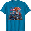 Patriotic 4th Of July Usa Shirt For Men Women Monster Truck Cow Highland USA Patriotic Shirt 4th of July T-Shirt - Sapphire