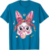 Women Girls Kids Rabbit T-Shirt in Sapphire Blue
