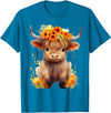 Western Shirts for Girls Men, Highland Cow Gifts Cow, Scottish Highland Cow, Western Wear, Highland Cow T-Shirt - Sapphire
