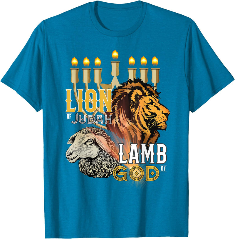 Claudia Williams Apparel Lion of Judah Lamb of God T-Shirt - Sapphire Blue