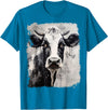 Noah&Friends A Black White Cow T-Shirt - Sapphire Blue