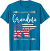 Grandma Bear 4TH OF JULY T Shirt 4th of July Gift For Women Grandma Bear American Flag USA T-Shirt - Sapphire Blue
