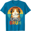 Gamer Guinea Pig Bruh Vintage Gaming For Boys Kids Gaming Guinea Pig Bruh Retro Guinea Pig Gamer Bruh Kids Boys T-Shirt - Sapphire Blue