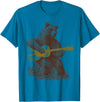 BEAR TEE Bear plays guitar for men and women T-Shirt - Sapphire Blue