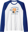 Mocha Bear Overthinker Since Birth Tees Mocha Bear Overthinker Since Birth Raglan Baseball Tee - Royal Blue/White