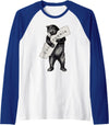 Retro Vintage California Flag Bear Shirt Bear Hug I Love California Shirt Art-Retro Vintage Cali Bear Raglan Baseball Tee - Royal Blue/White