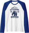 Ketchikan Alaska Souvenir Gift Shirts Vintage Bear Ketchikan Alaska Shirt - Ketchikan AK Raglan Baseball Tee - Royal Blue/White