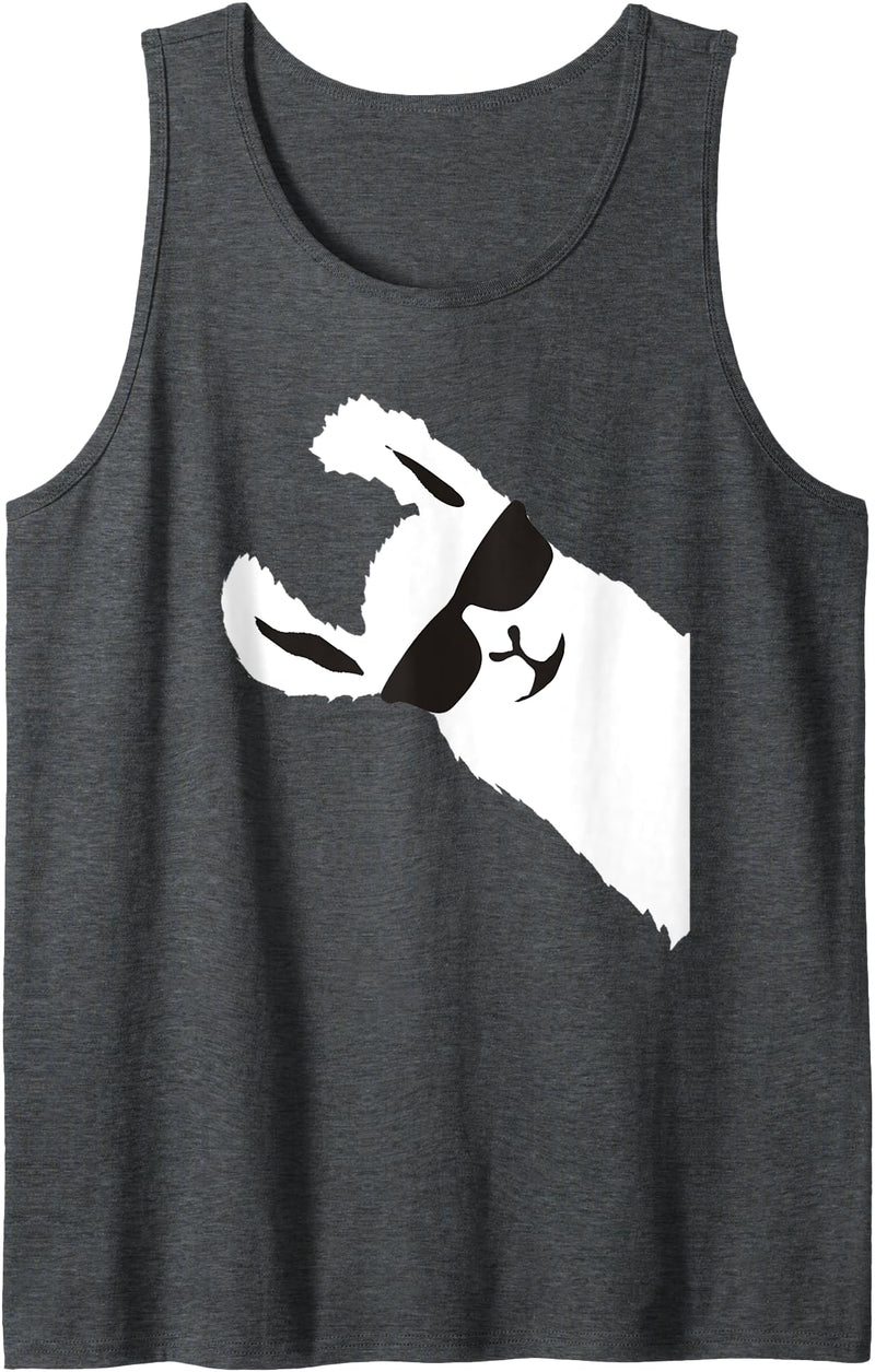LLAMA ALPACA MEN WOMEN BOY GIRL KIDS LLAMA ALPACA Tank Top - Dark Heather Grey