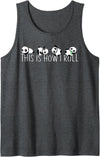 Best Panda Humor Fashion Cute Kawaii Bear Panda Family Funny This Is How I Roll Tank Top - Dark Heather Grey